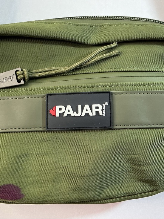 Pajar Handbags - Pajar Olive Green Mini Crossbody Pouch with Rubber Logo